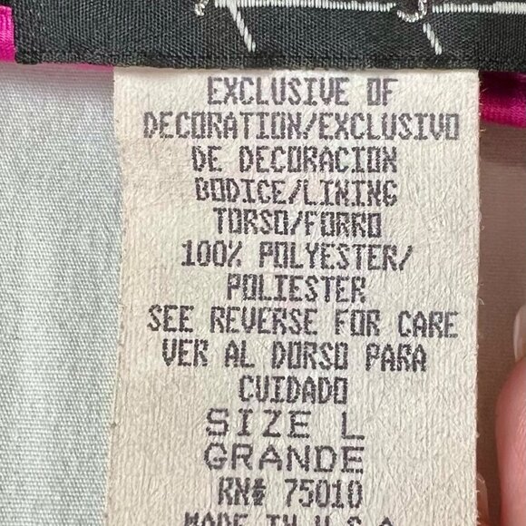 VTG City Triangles Black Maxi Slip Dress Pink Trim Size L Y2K Flowy Prom - Picture 8 of 9